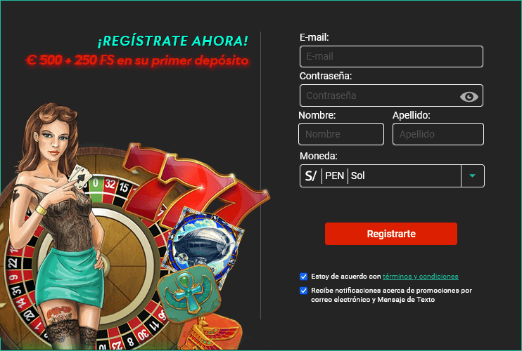 Registro form de Pin-Up Casino